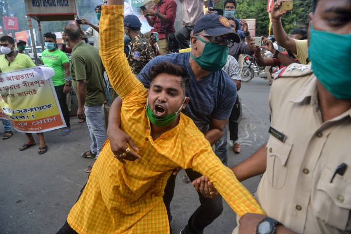 WB BJP takes out protest march against Ladakh clash, calls for boycott of Chinese goods