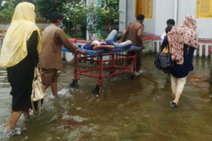 Kumudini Medical College Hospital is flooded